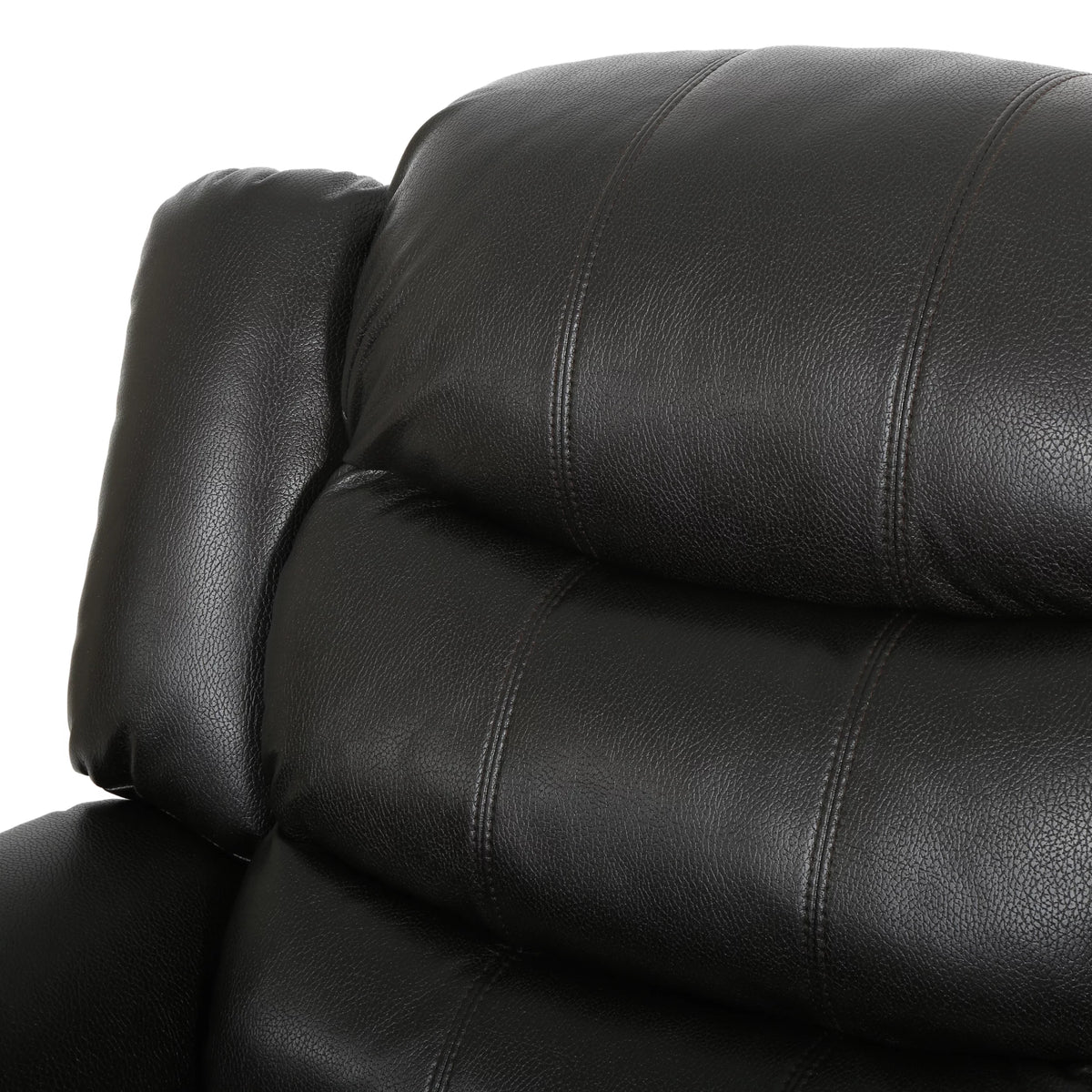Black Faux Leather Recliner Glider Chair N50928