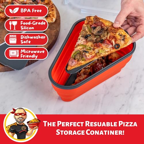 Reusable Pizza Storage Container with 5 Microwavable Serving Trays N807798