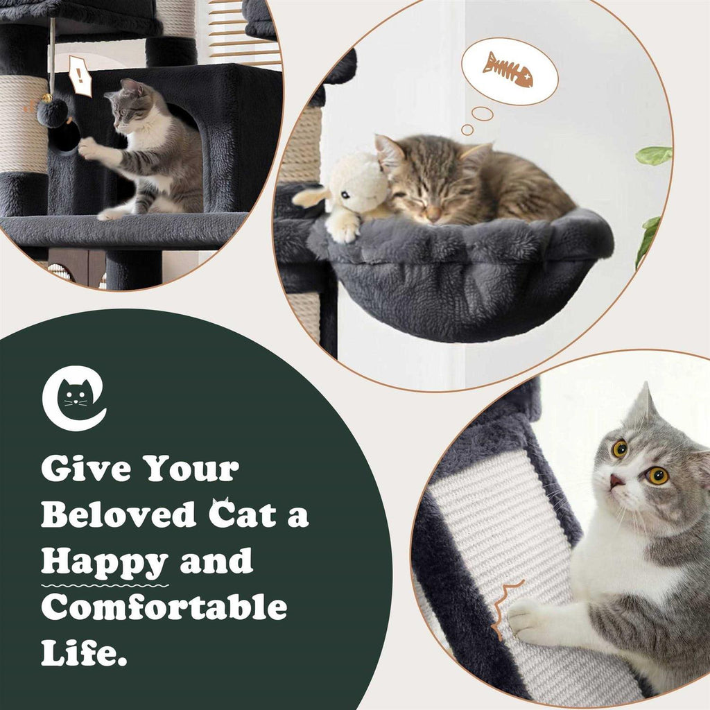 68 Inch Cat Tower with Scratching Posts T884550