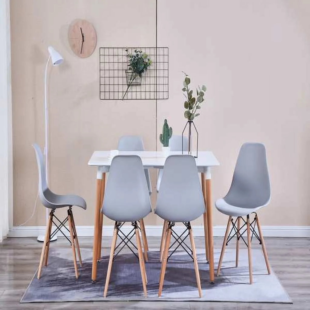 Gray Set of 4 Beech Wood Dining Chairs S45458