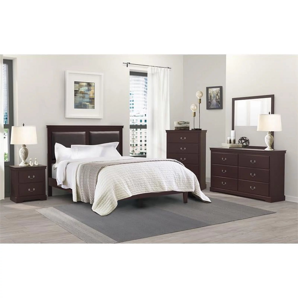 Cherry 2-Drawers Traditional Wood Nightstand H78588