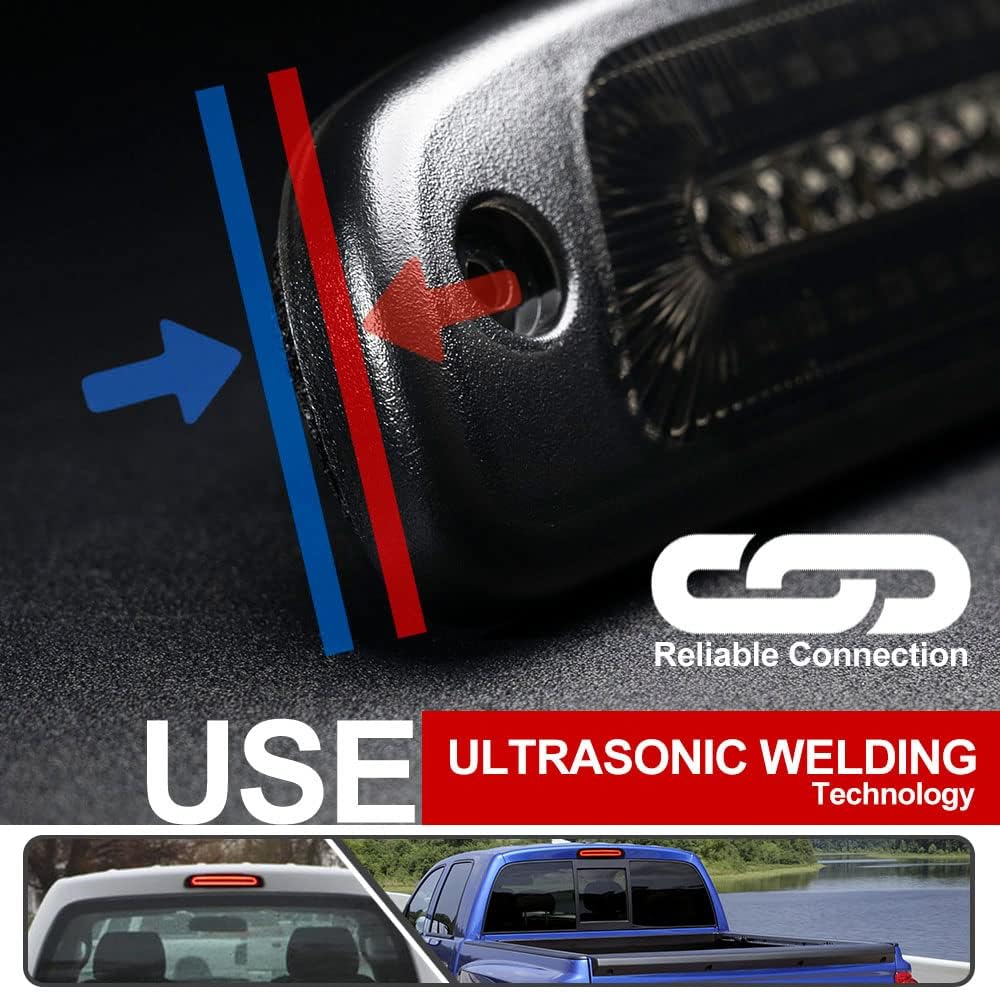 Red/white LED 3rd Brake Light with Strobe Feature E886596
