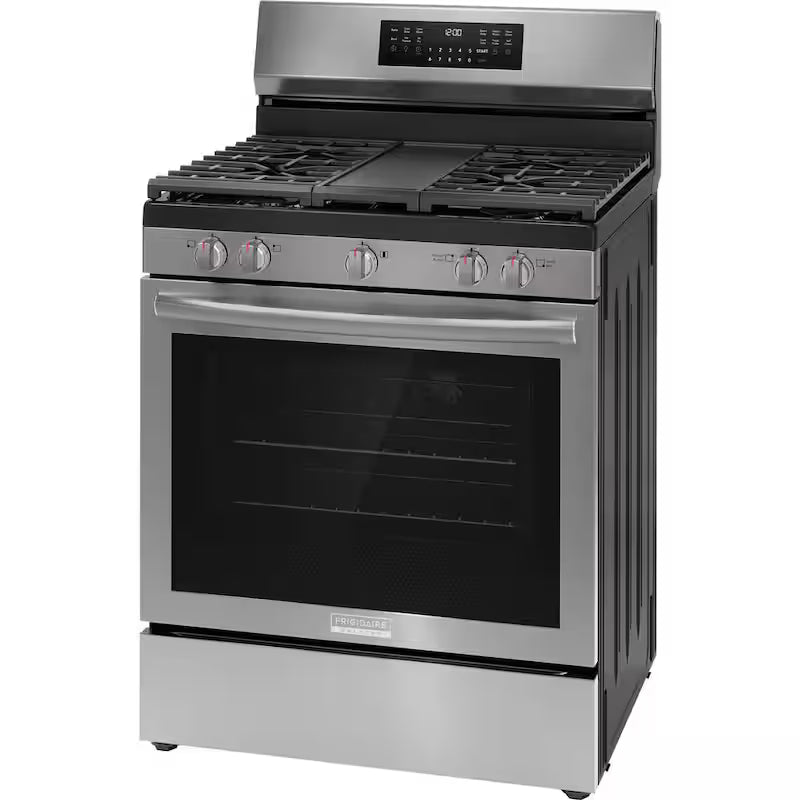 30 in. 5 Burner Freestanding Gas Range in Stainless Steel with True Convection and Air Fry H6275