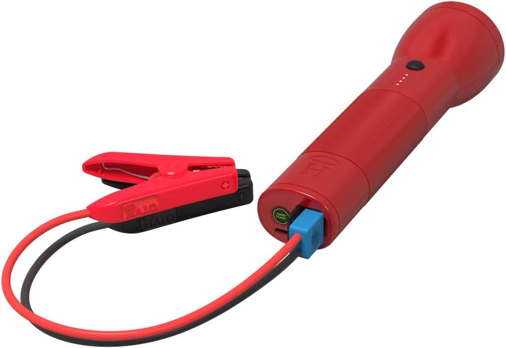 Rechargeable Lithium LED Flashlight with Car Jump Starter and Phone Charger K342428