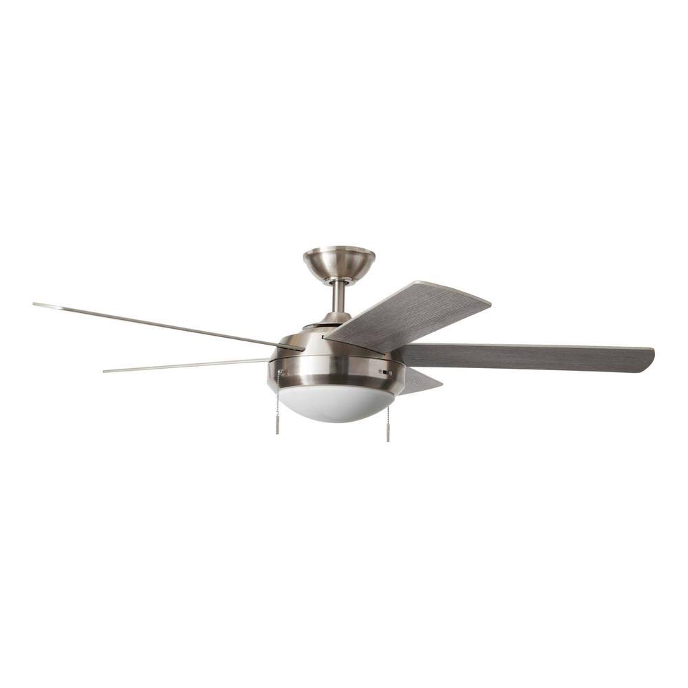 Brushed Nickel Ceiling Fan with Light Kit V4994