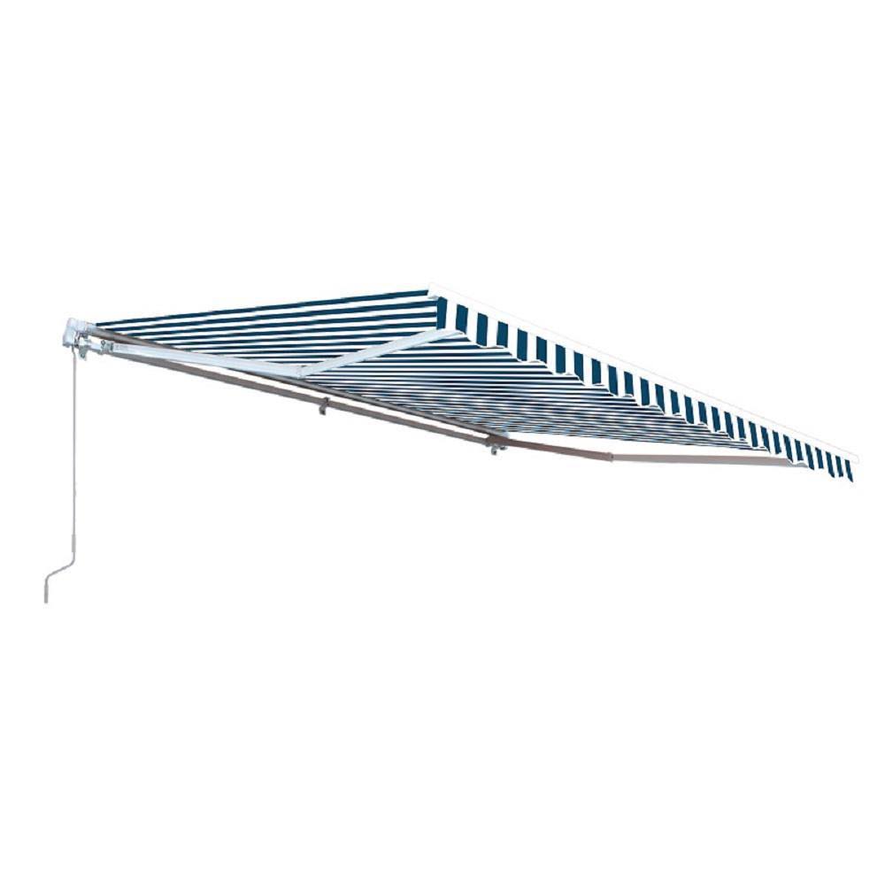 Blue/White Patio Awning Canopy RV Tent O272023