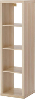 White Stained Oak Effect 4 Shelf Shelving Unit X495