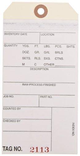 Inventory Tags 3 Part Carbonless #8 K477179