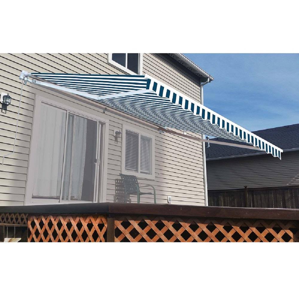 Blue/White Patio Awning Canopy RV Tent O272023