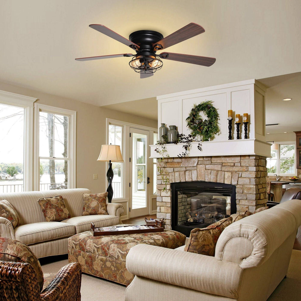 Matte Black Ceiling Fan with Light Kit B11109