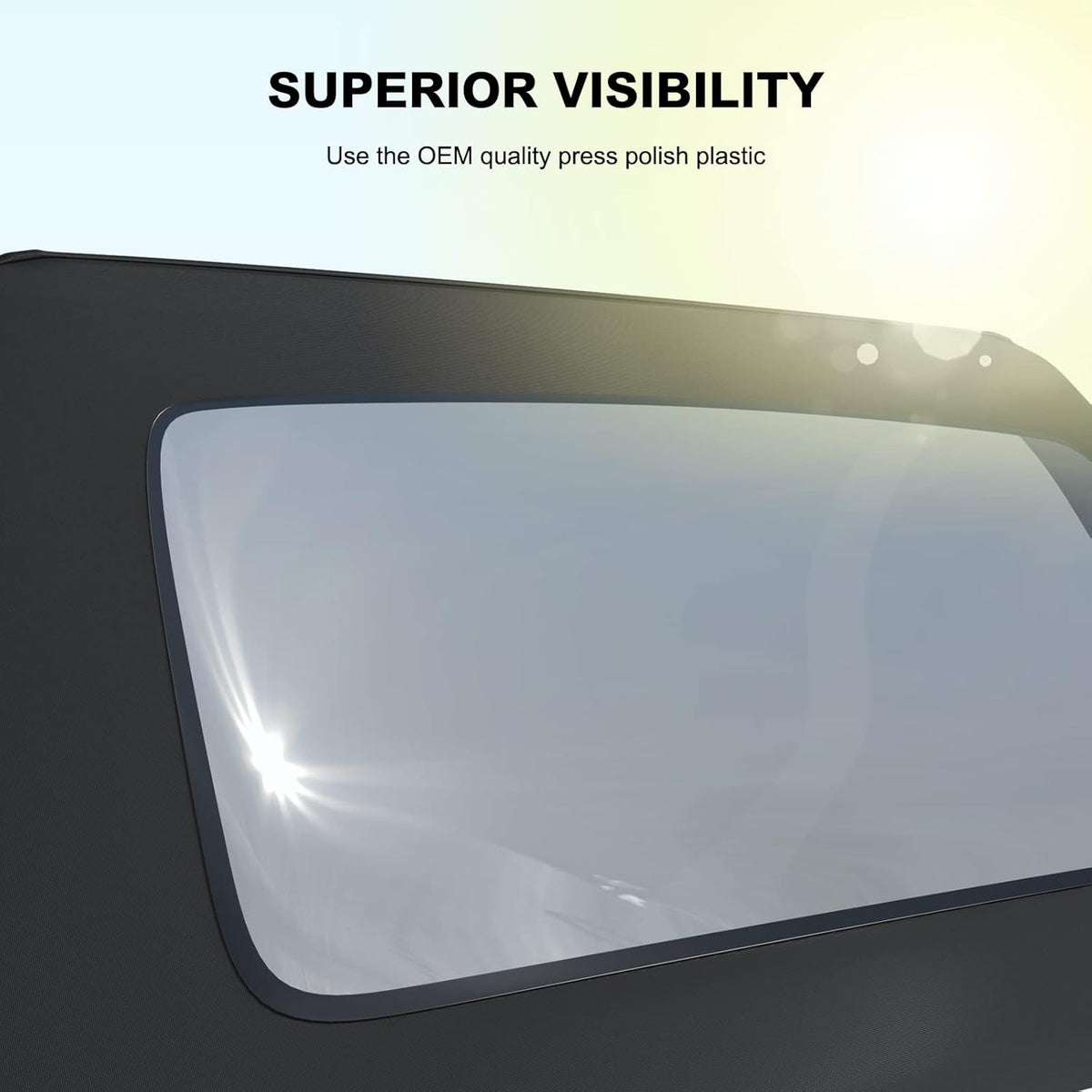 Black Convertible Soft Top with Plastic Window Z3286