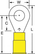 Nylon Insulated Ring Tongue Terminal D1300