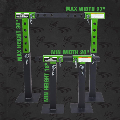 1.5 Ton ATV UTV Jack Stands with Rack Bar Saddle V312