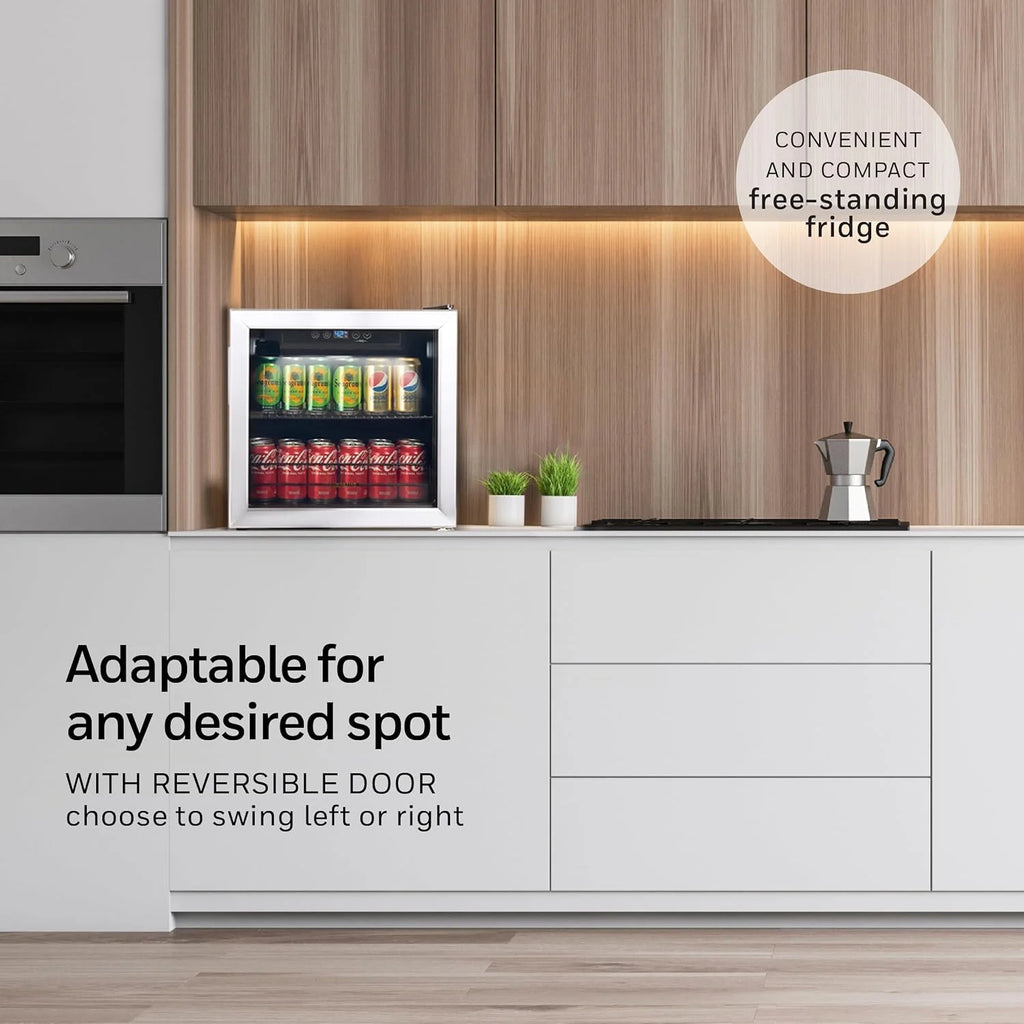 48 Can Mini Fridge with Glass Door A7543
