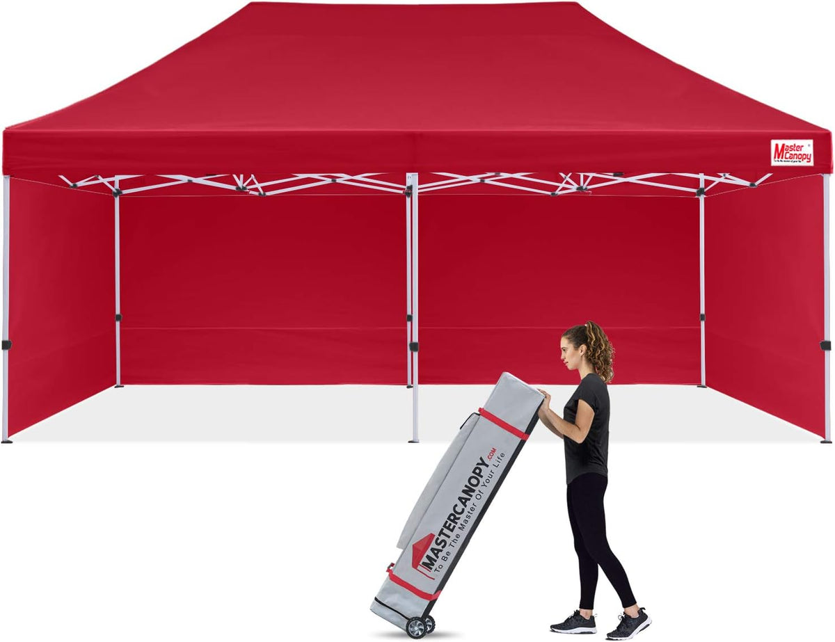 10x10 Heavy Duty Pop-up Canopy Tent with Sidewalls J25789
