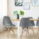 Gray Set of 4 Beech Wood Dining Chairs S45458