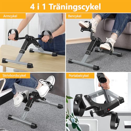 Under Desk Pedal Exerciser Mini Bike with LCD Display K478