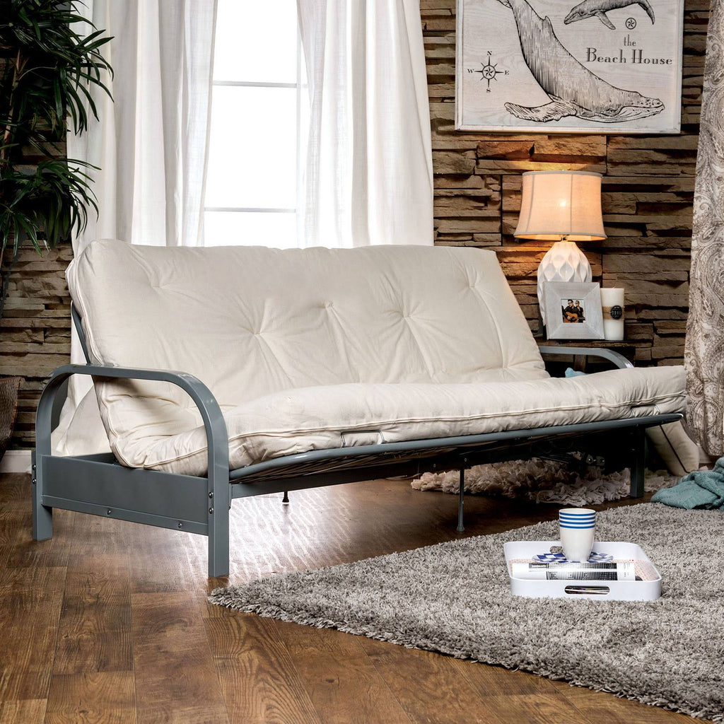 White Futon Mattress with Spring A395