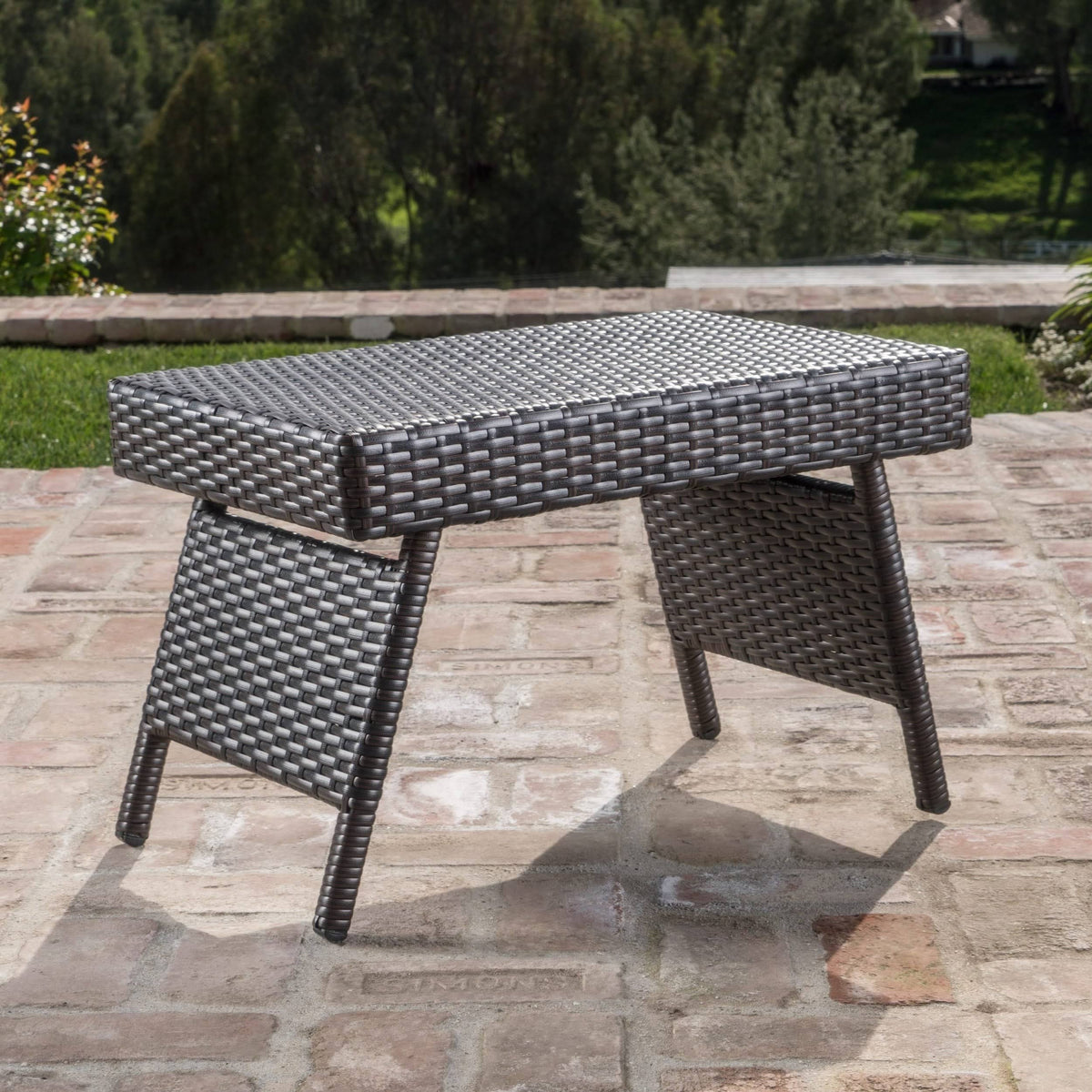 Gray 3-Piece Outdoor Wicker Chaise Lounge Set I2515