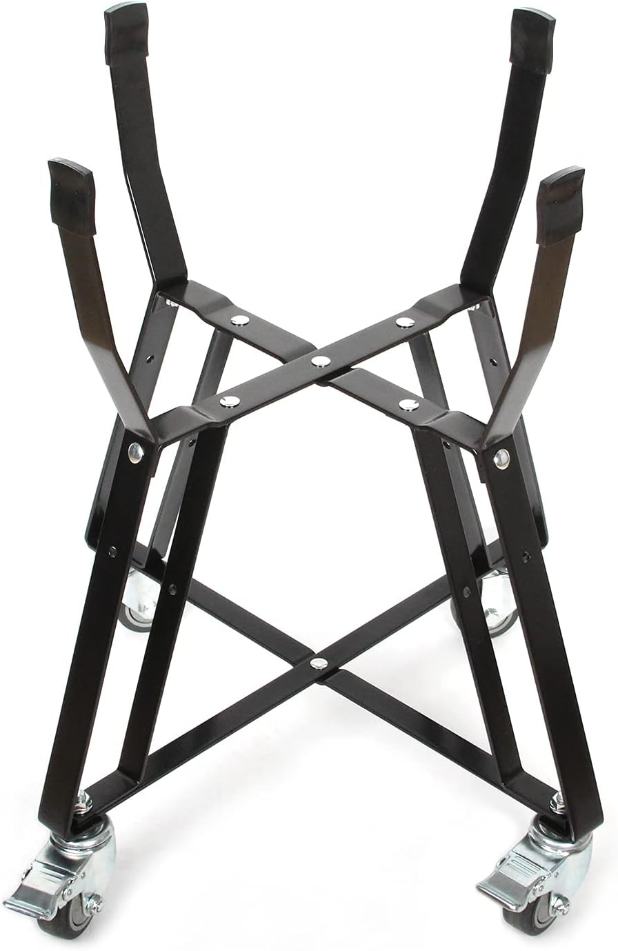 Rolling Cart with Locking Caster Wheels Powder Coated Steel I35376