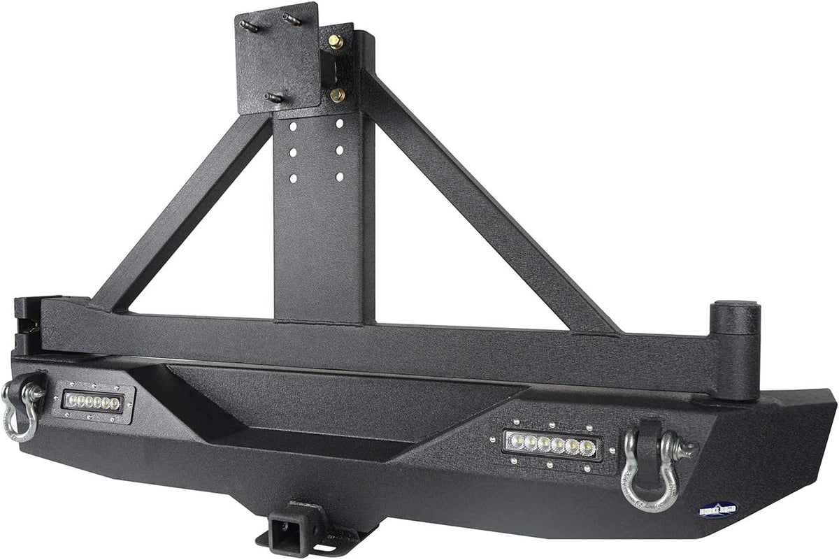 Rear Bumper with Spare Tire Carrier and Front Bumper Combo Q167156