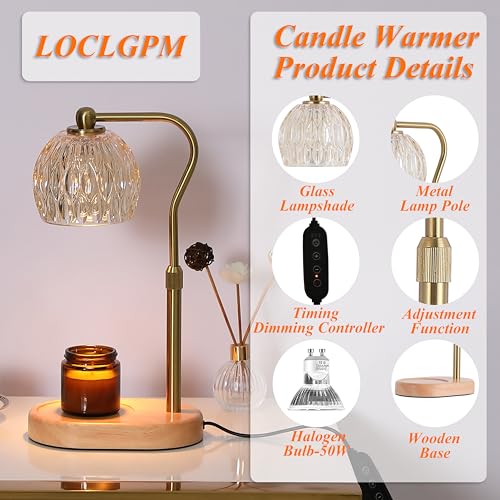 White Candle Warmer Lamp with 2 Bulbs R82614