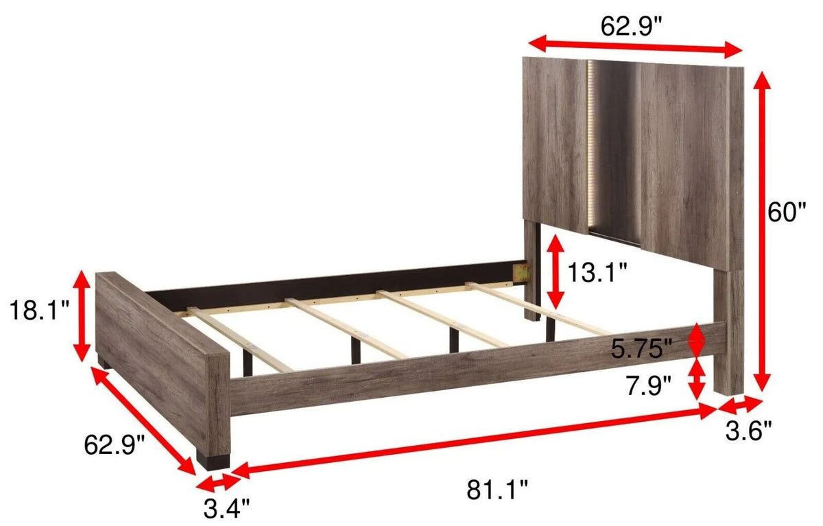 Queen Size Bed Chest Nightstand Set W325761