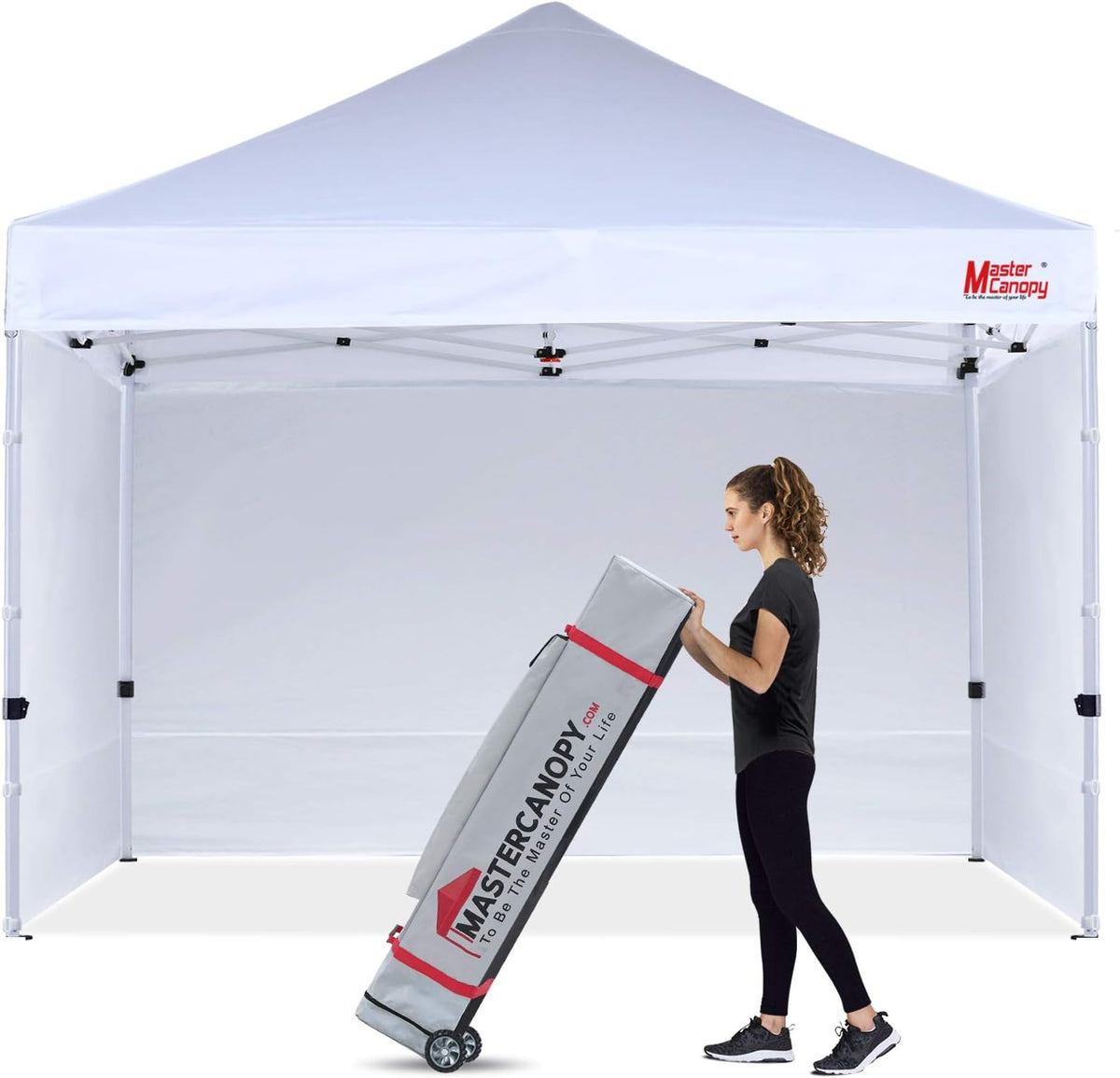 10x10 Heavy Duty Pop-up Canopy Tent with Sidewalls J25789