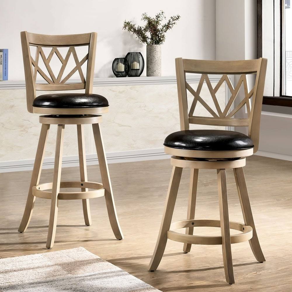 Brown Cherry Swivel Barstool C107