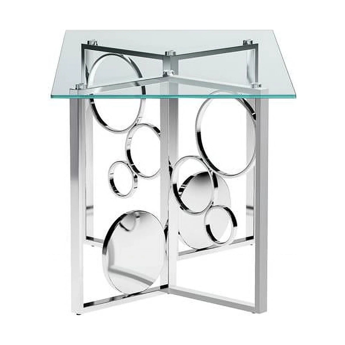 Dining Set with Glass Top Table & 4 Blue Chairs S553088