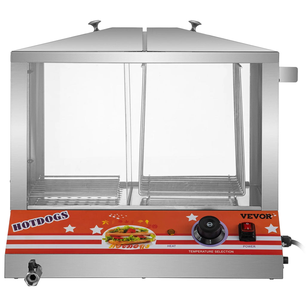 Stainless Steel Electric Hot Dog Warmer with Bun Warmer Q849