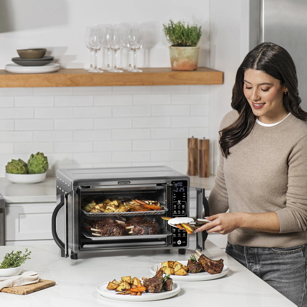 Stainless Steel Digital Air Fryer Toaster Oven, 6 Slice C894279