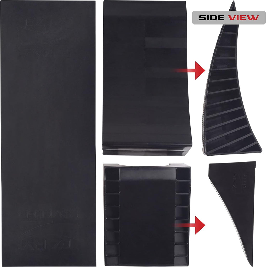 Curved RV Leveling Ramp with Chocks and Rubber Mat, 2 Pack R665829