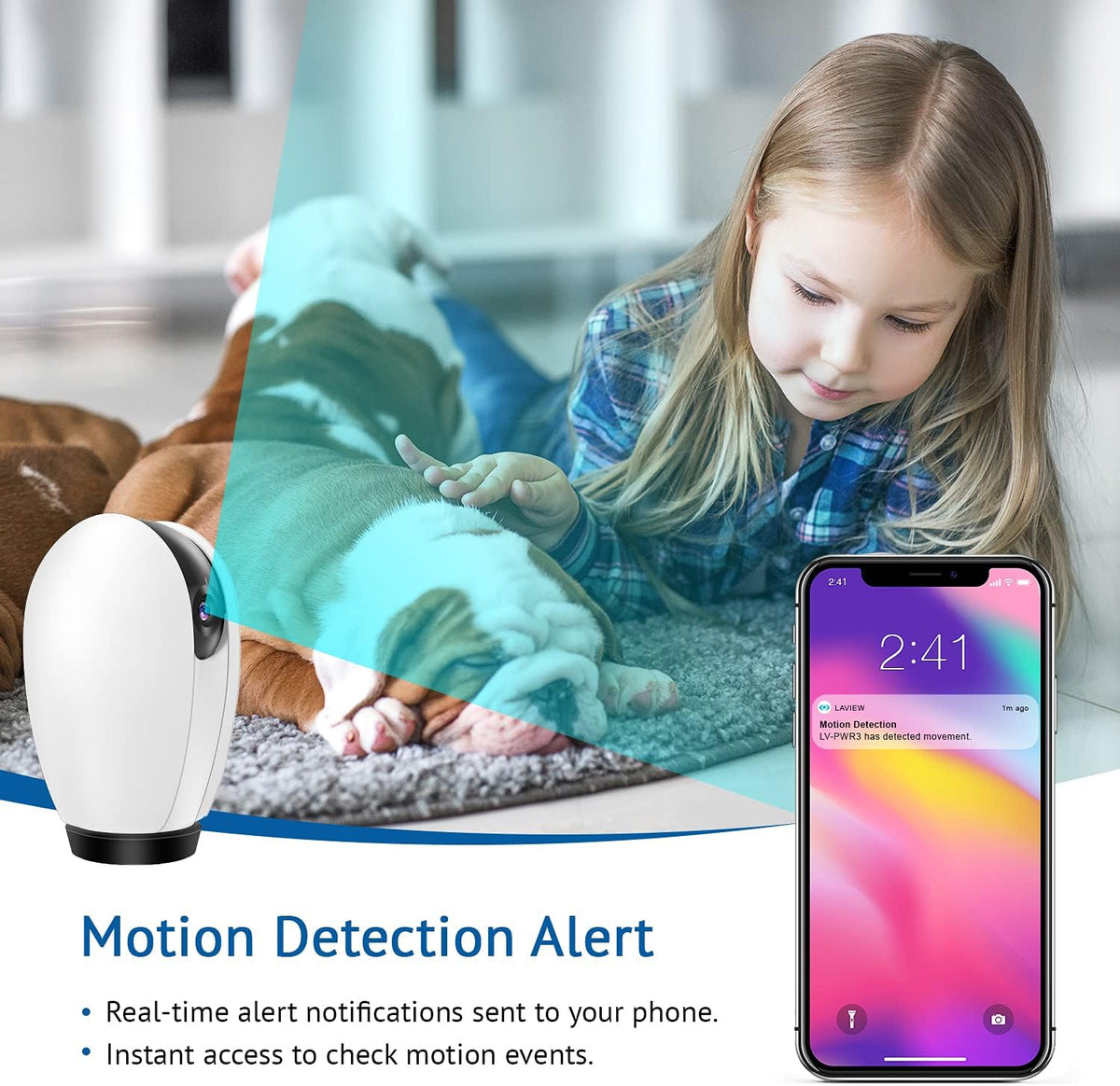 2X 32GB SD Cards, PT Indoor WiFi Security Camera System with Motion Detection, Two-Way Audio, Night Vision, Pack of 2 P43120