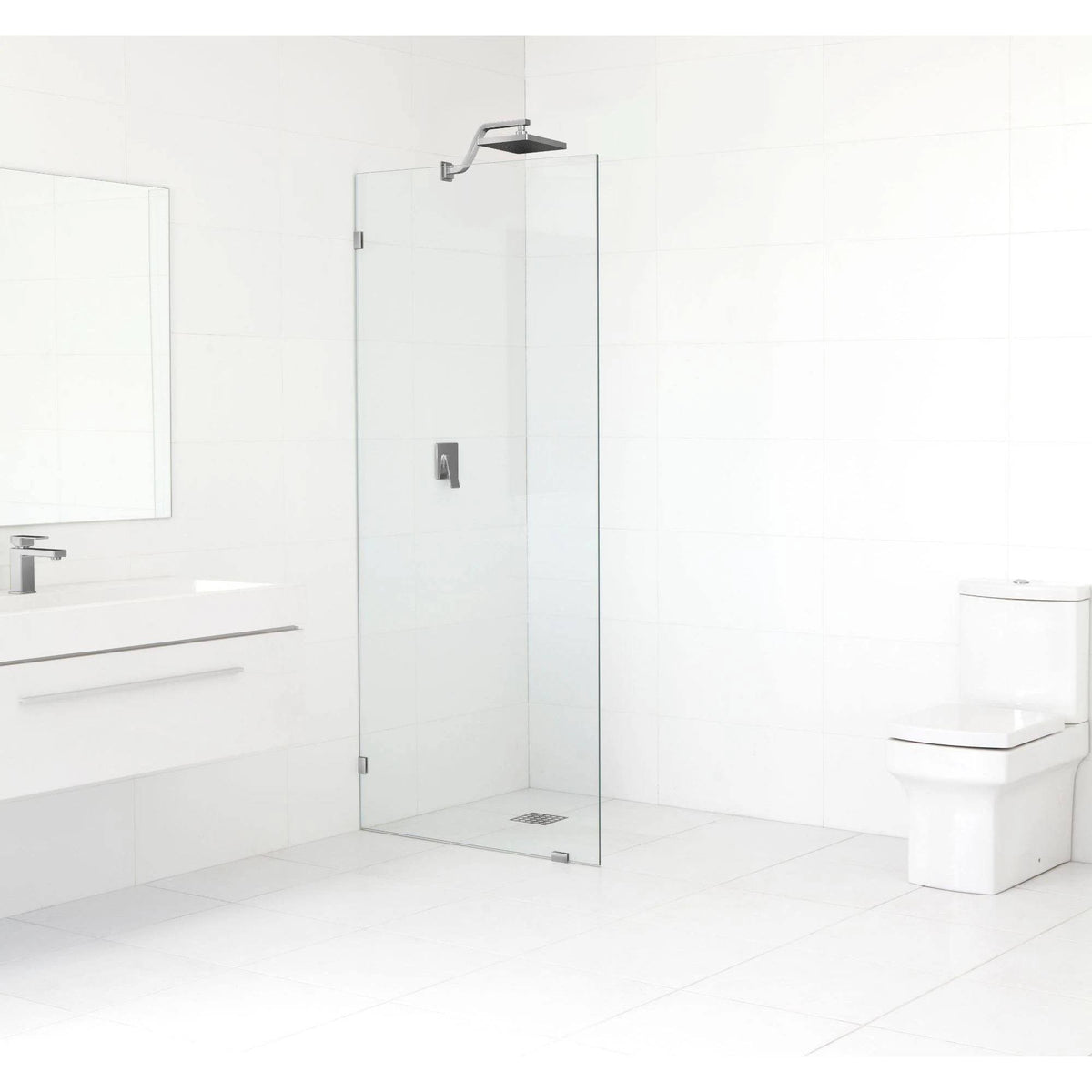 Frameless Shower Door, Brushed Nickel W571