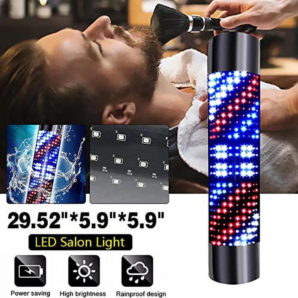 Barber Pole LED Light Red Blue White Stripes O453972