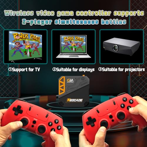 Retro Gaming Console with 2.4G Wireless Controllers F2823