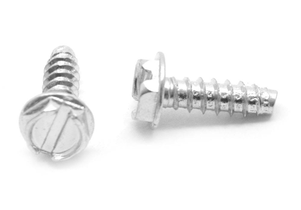 Sheet Metal Screw Slotted Hex Washer Head Type B Low Carbon Steel Zinc Plated Q5841