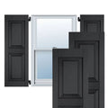 Black Raised Panel Shutters Pair D74905