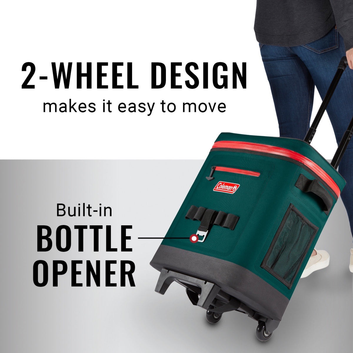Coleman 42-Can Soft-Sided Wheeled Cooler J285