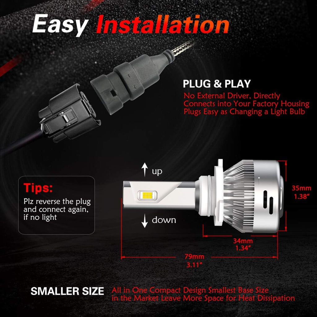 9005 HB3 LED Bulbs 6000K Cool White (2 Bulbs) X36130