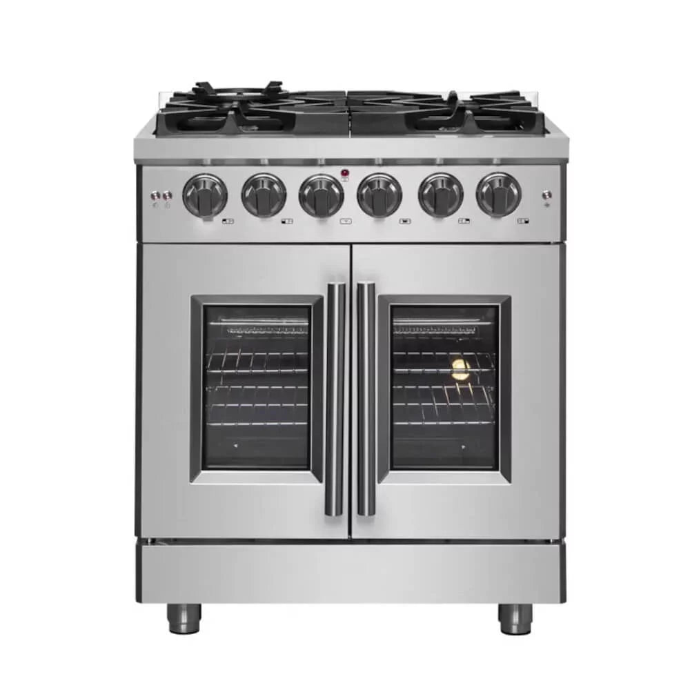 Stainless Steel Freestanding French Door Gas Range Q70228