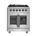 Stainless Steel Freestanding French Door Gas Range Q70228