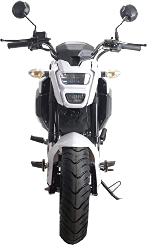 125cc Adult Motorcycle Gas Scooter Dirtbike Dual Sports Bike White Z180