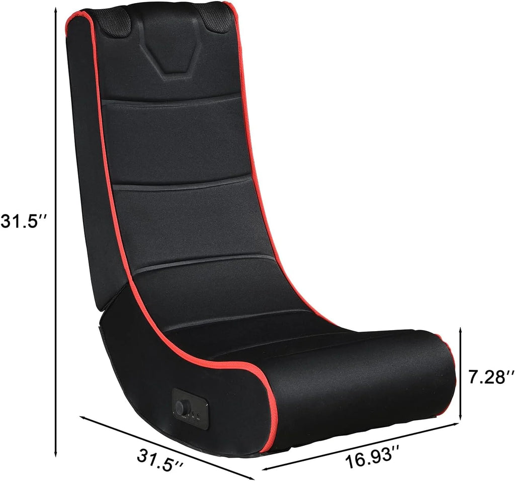Gaming Floor Rocker Chair with Adjustable Foldable Backrest N705032