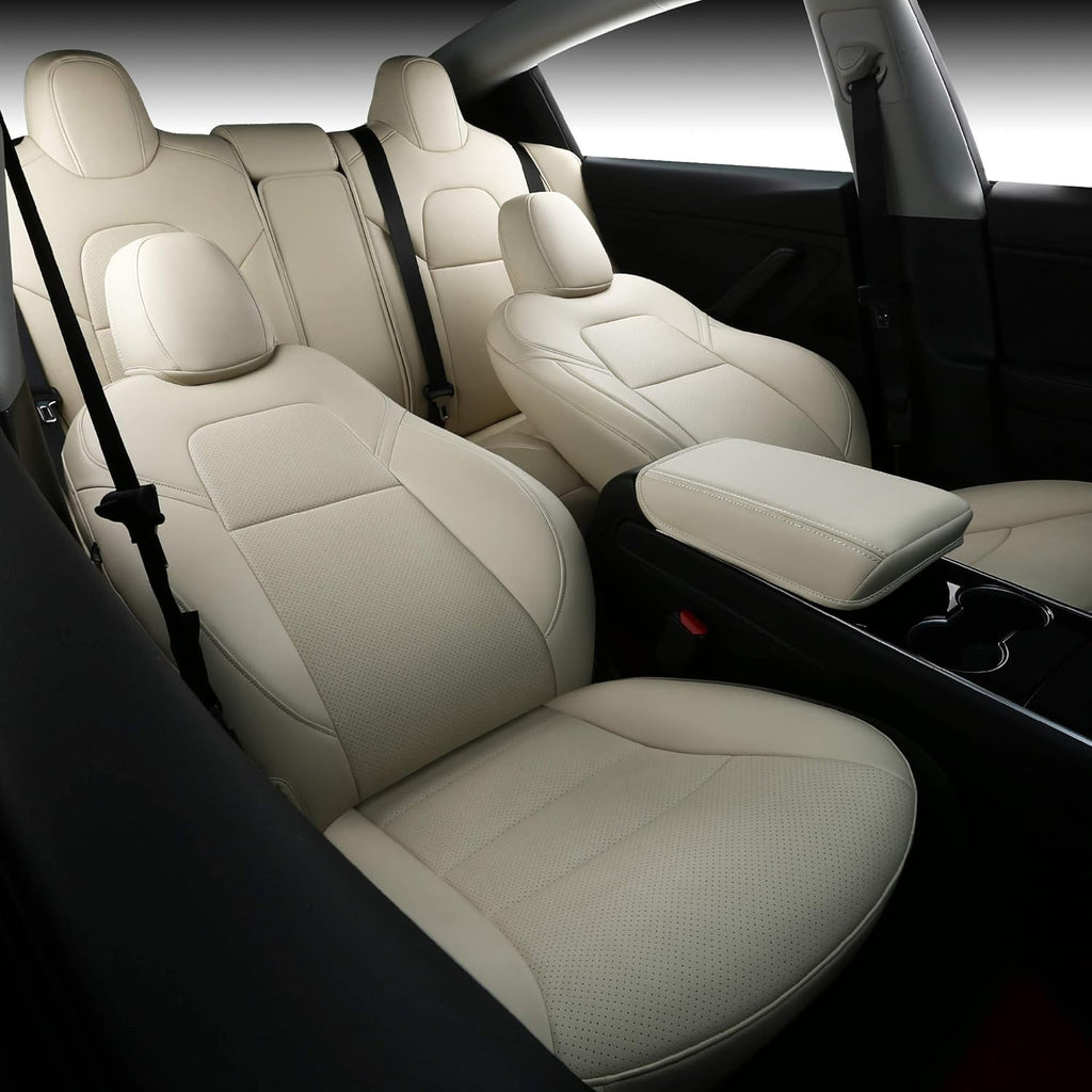 Synthetic Leather Car Seat Cushion Protector (Grey Y) O3512