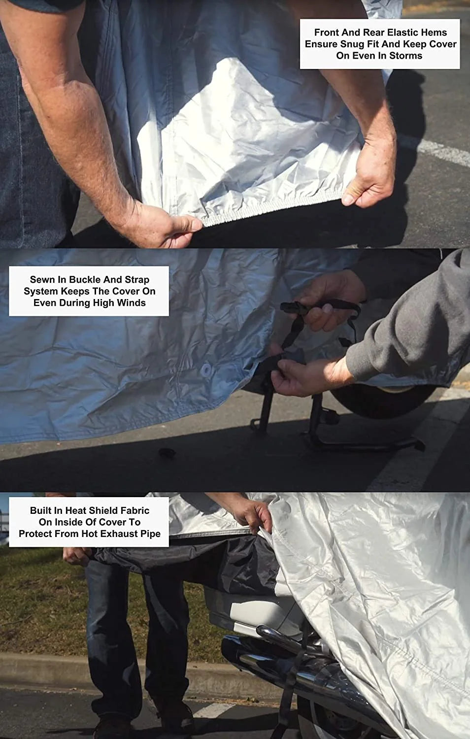 Motorcycle Cover for 1988 Vespa Px150e Scooter with Reinforced Securing Straps and Storage Bag A421228
