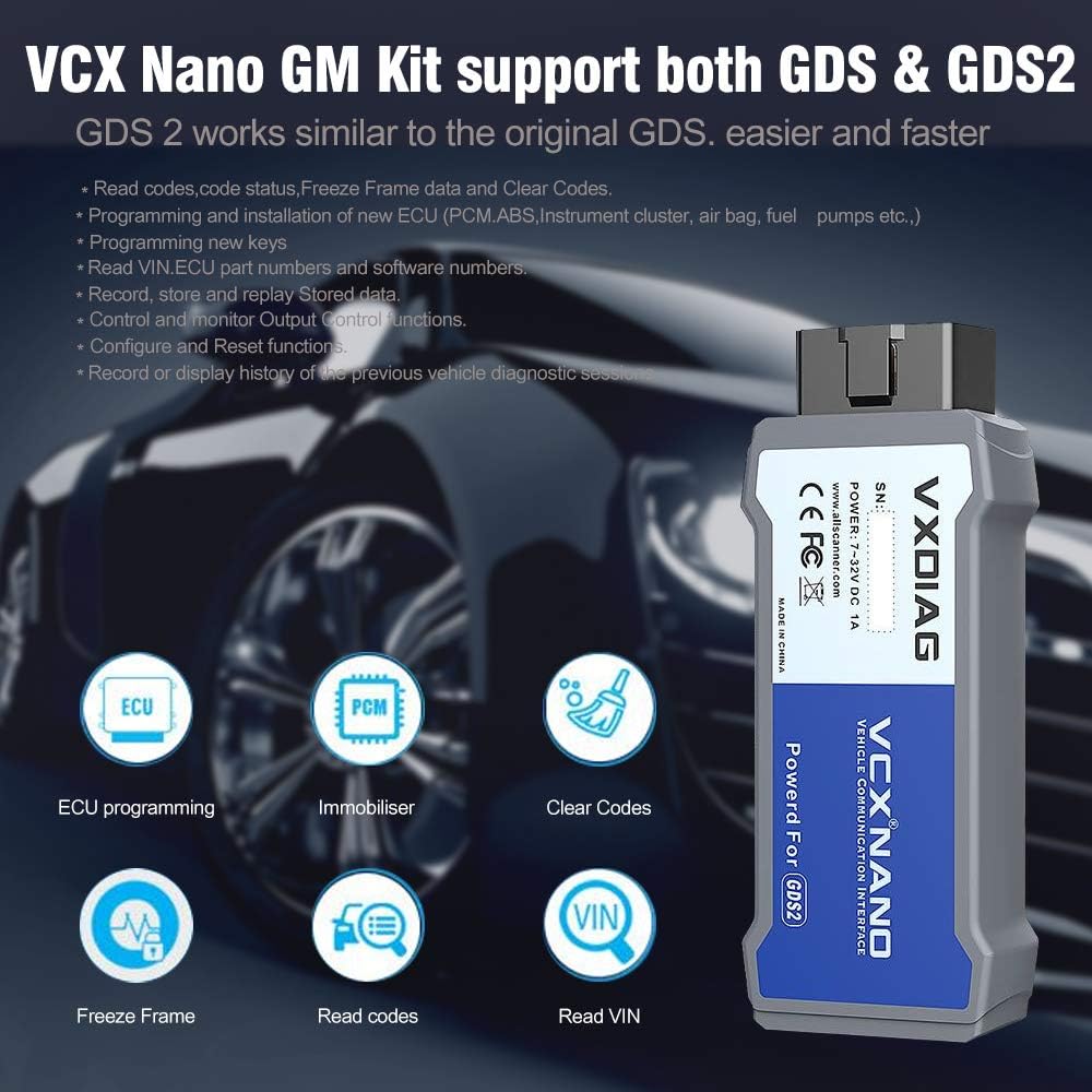 VCX Nano Diagnostic Tool for GM/OPEL with GDS2 and Tech2WIN Q2109