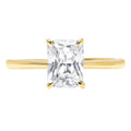 14K Yellow Gold Solitaire Diamond Engagement Ring size 9 R740