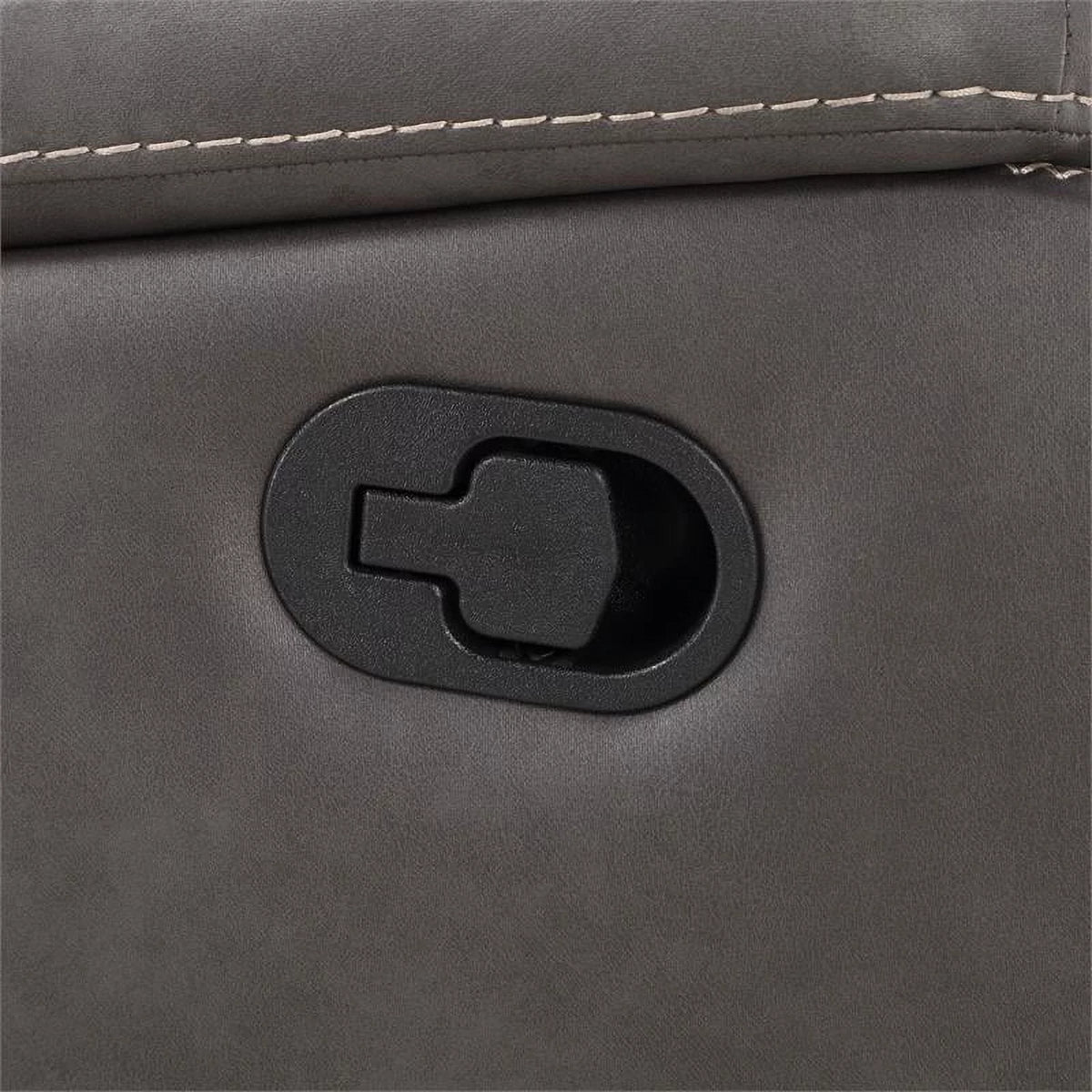 Charcoal Gray Faux Leather Manual Recliner G616